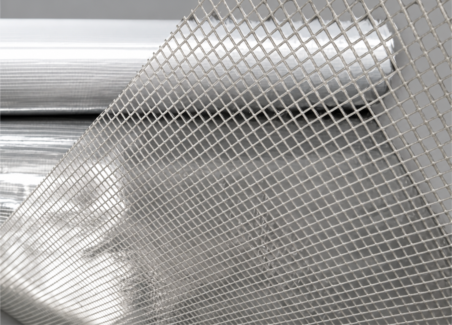 OptiClear clear material roll with square reinforcement pattern