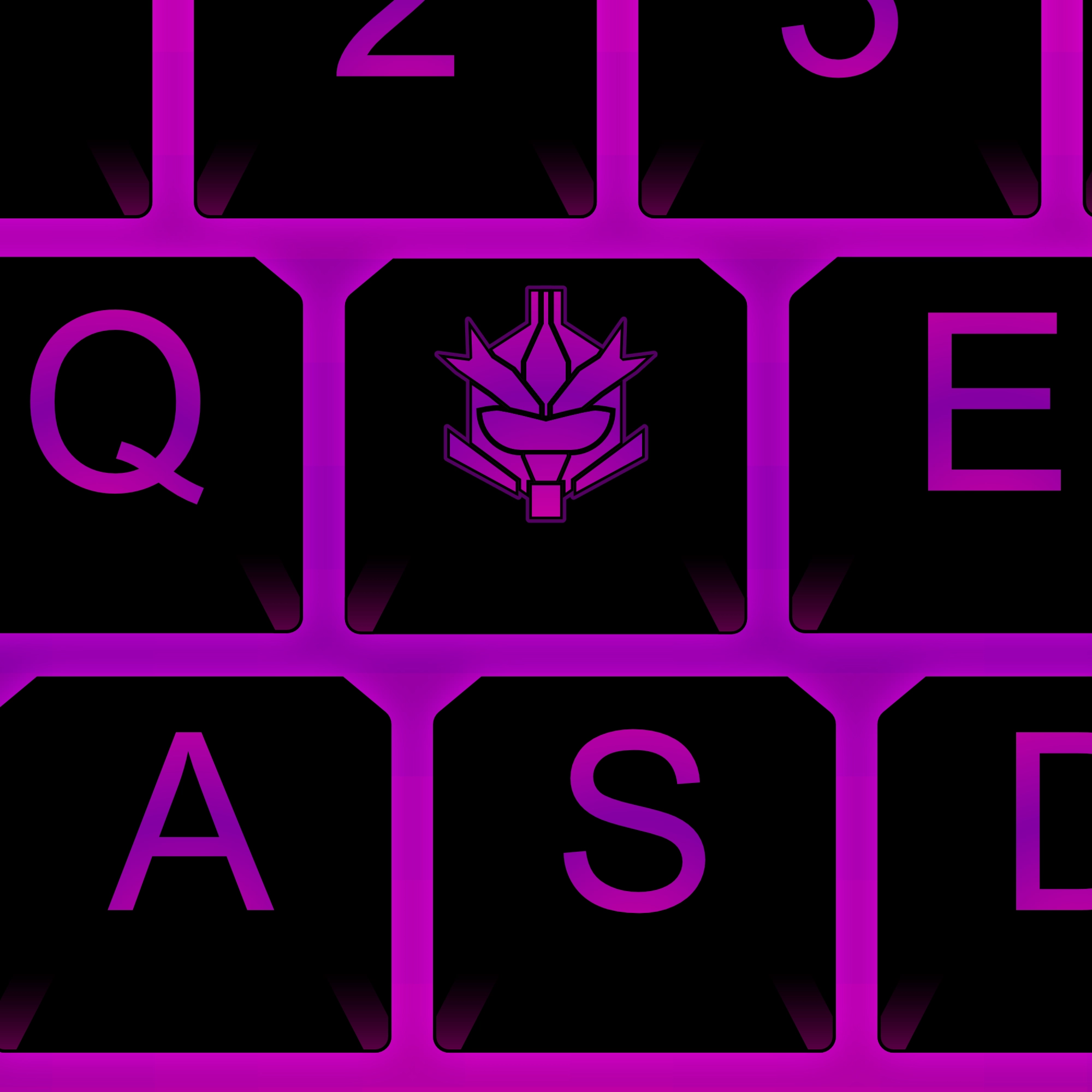 A illustrated zoomed in keyboard with a transformer key