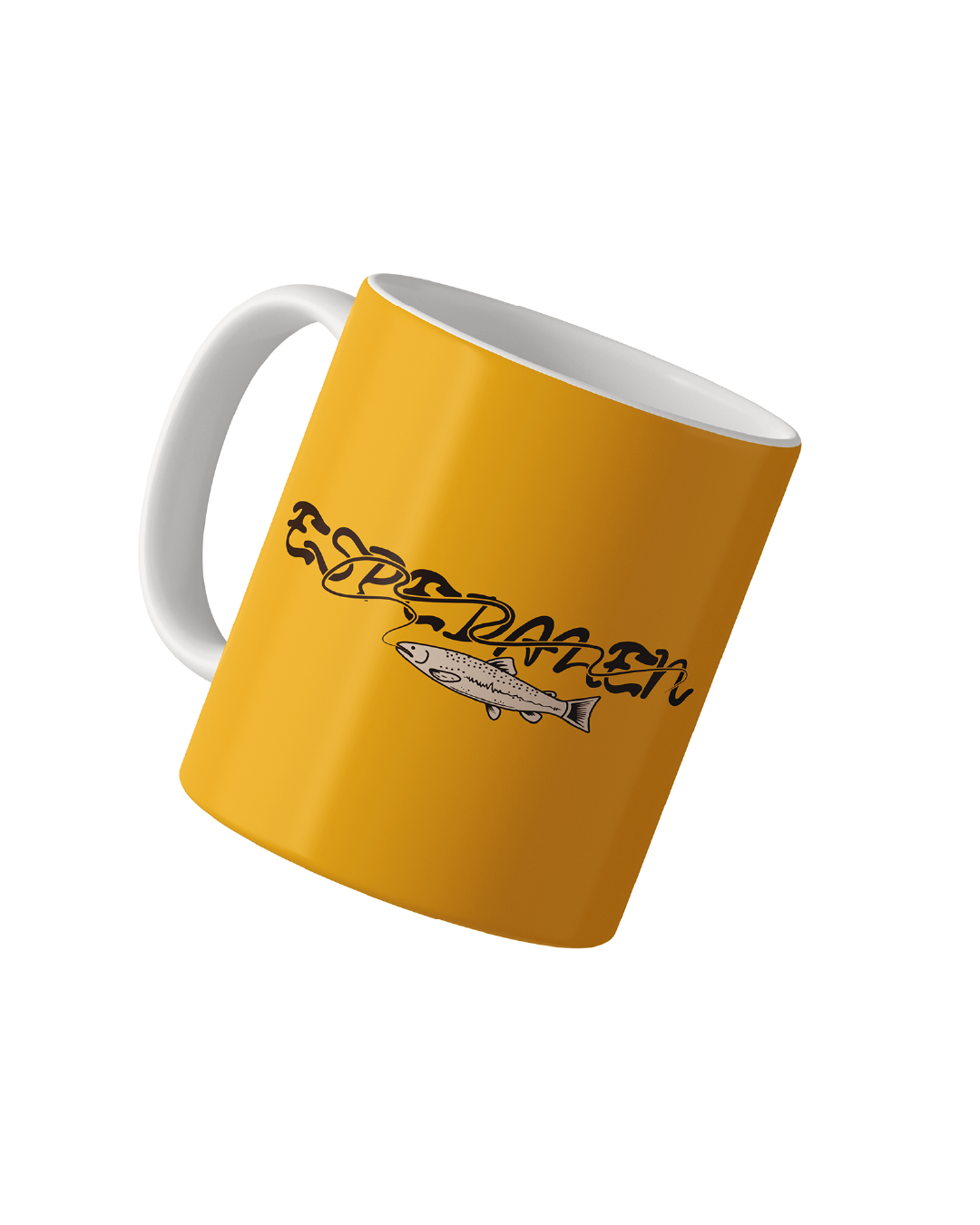 Espedalen logo on a yellow cup