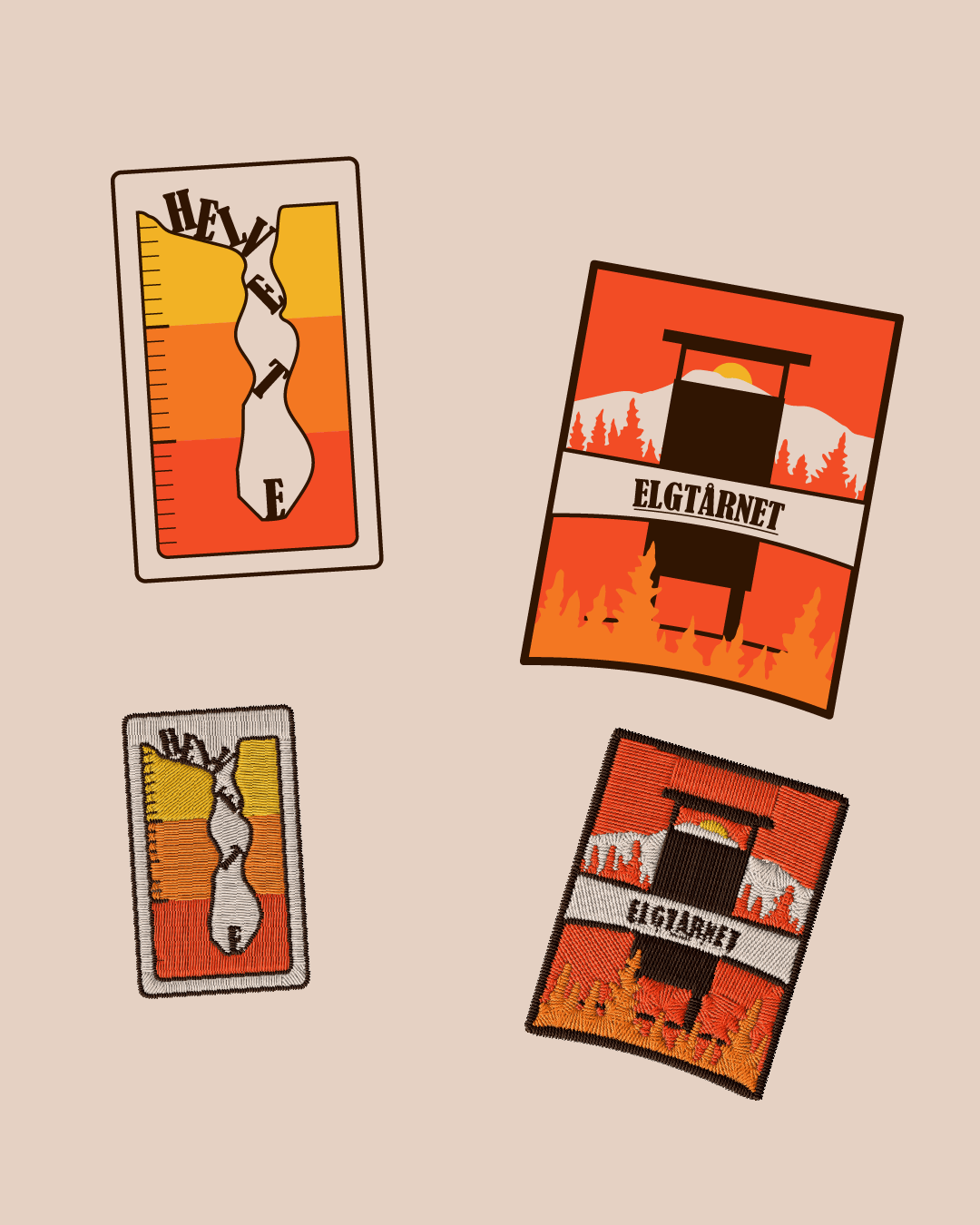 Badges of espedalen attractions