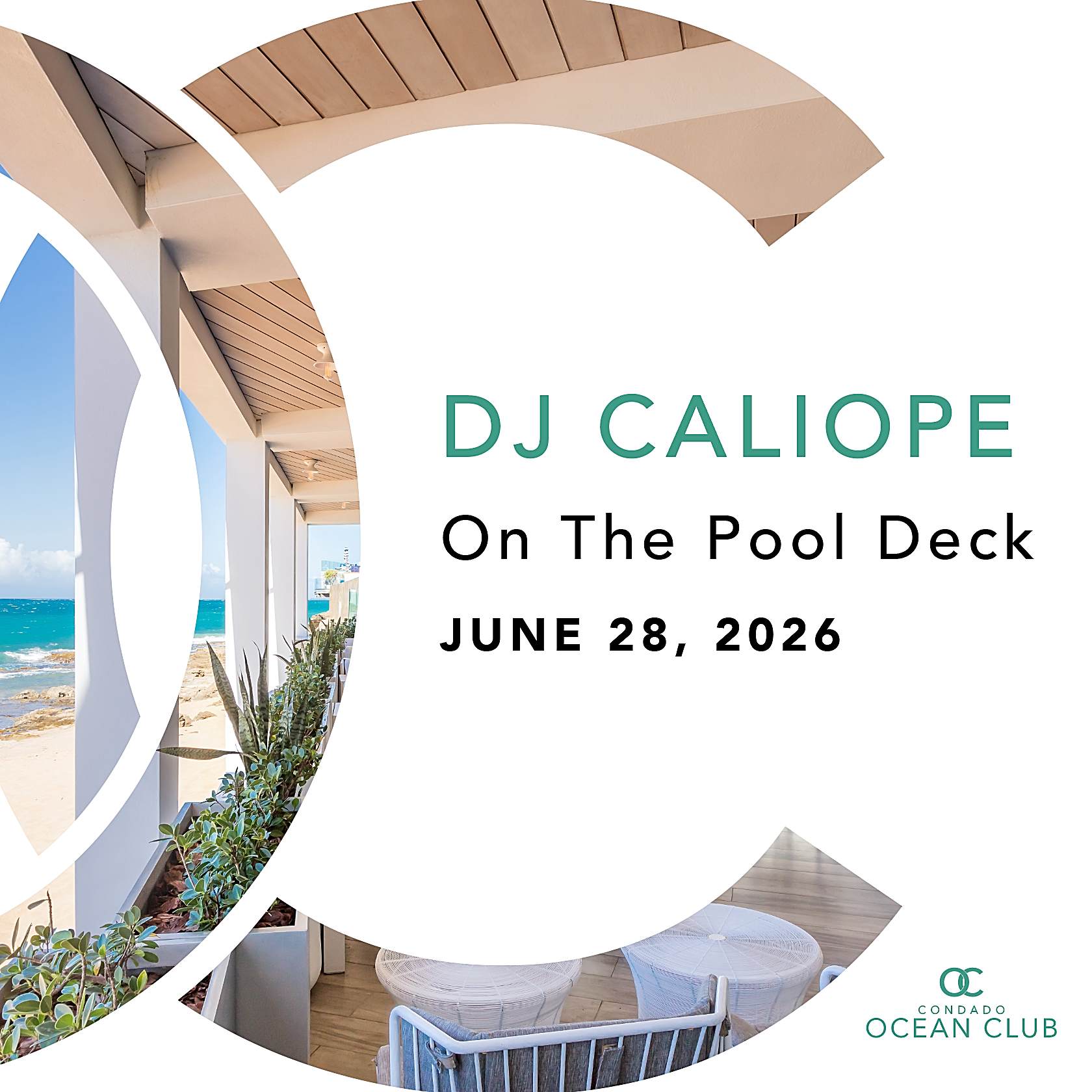 Dj Caliope on the Pool Deck