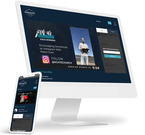 website view in a monitor