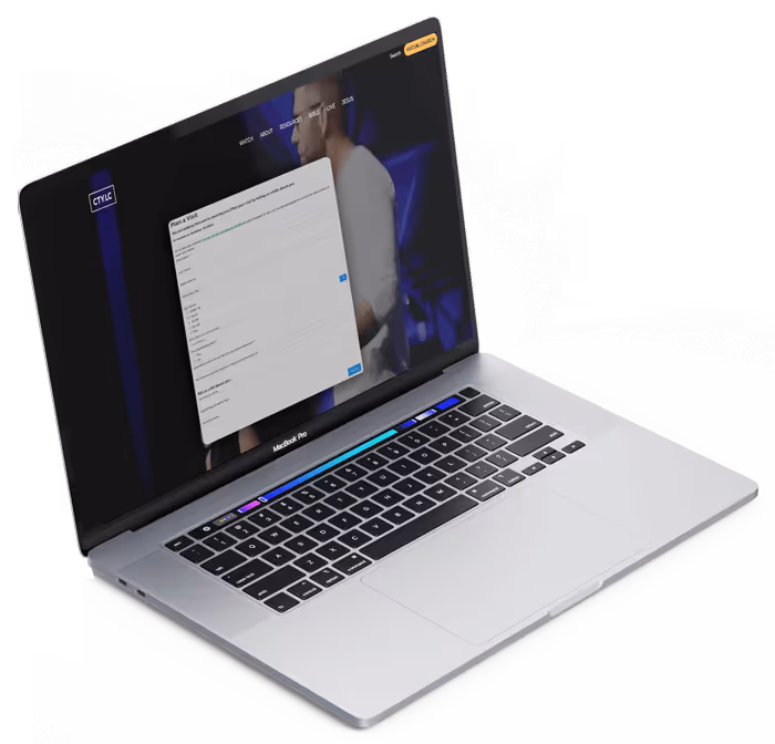 plan a visit example on laptop