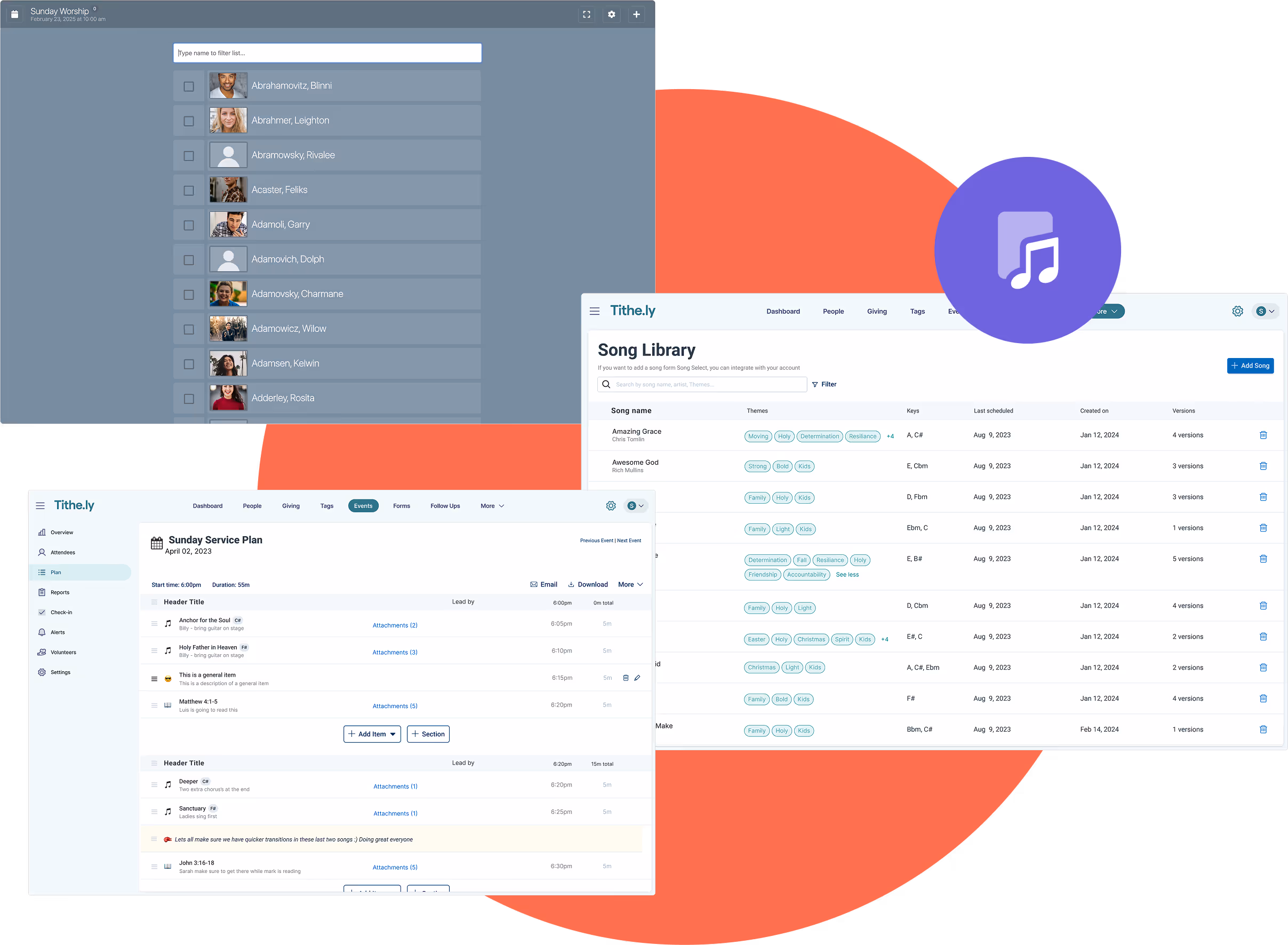 Church service planning