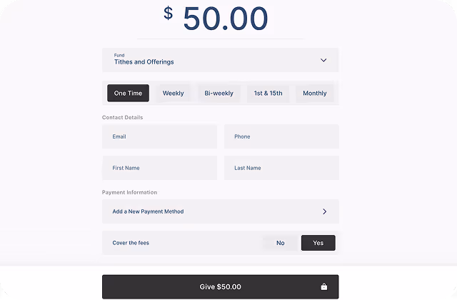 50 dollar donation example