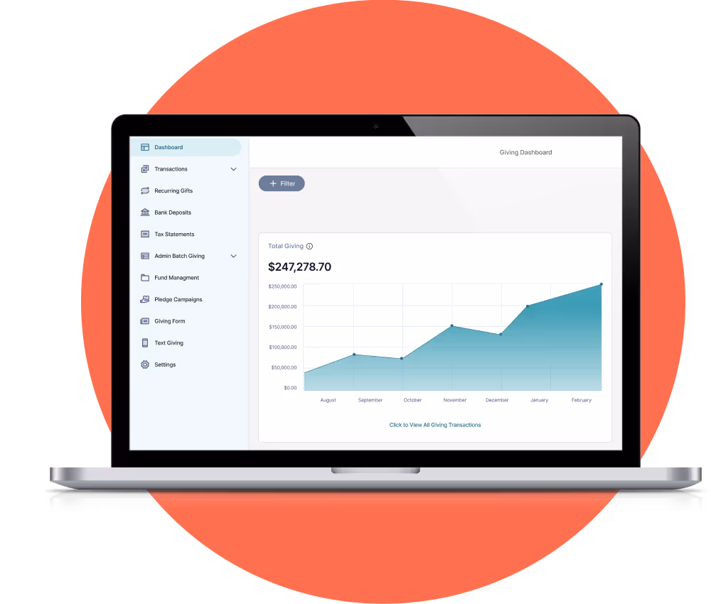 tithely giving dashboard
