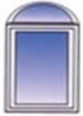 Graphic of window with arched top window above.