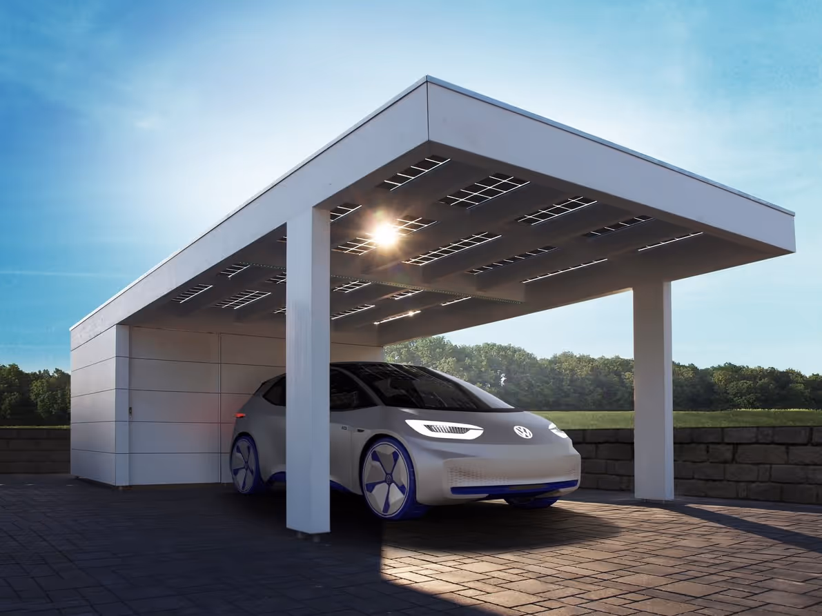 A modern aluminium frame carport for Switzerland home owners