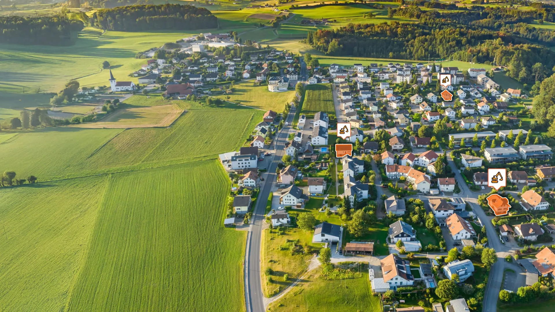 Avec Permis de construire Pro, consultez toutes les demandes de permis de construire autorisées en Suisse et soyez automatiquement informé(e) des nouveaux projets dans votre région.