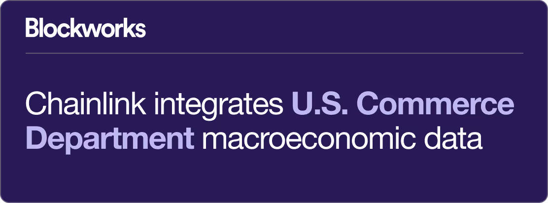 PR Newswire: Chainlink and 24 Leading Financial Market Participants Advance Industry Initiative To Solve $58 Billion Corporate Actions Problem