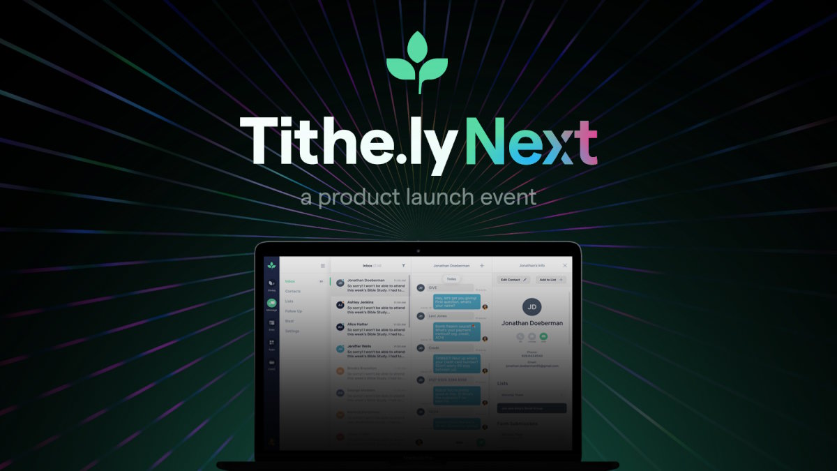 Tithe.ly Next: A Summer 2020 Product Launch Event