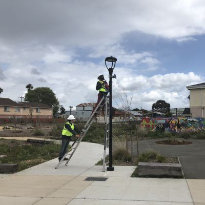 Installation of Richmond’s citizen air monitoring network.