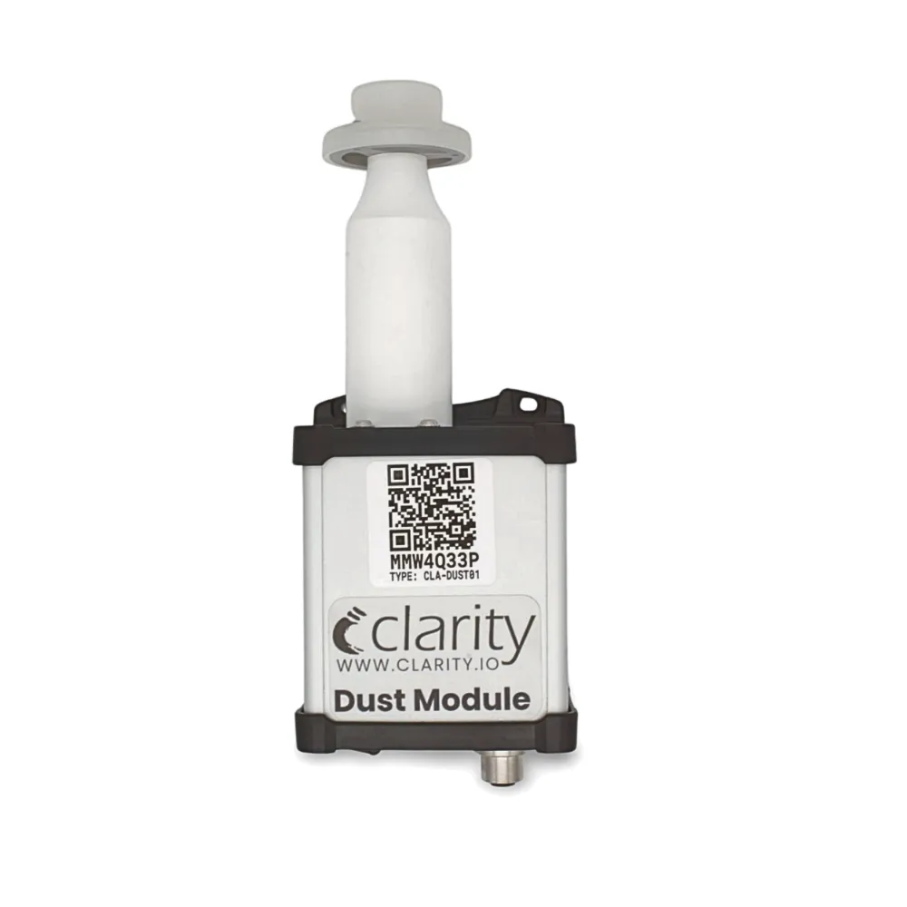 Isolated product image of the front of the Dust Module for air quality monitoring systems delivering reliable PM10 environmental monitoring data; the best option for ambient PM10 air pollution measurement on the market.