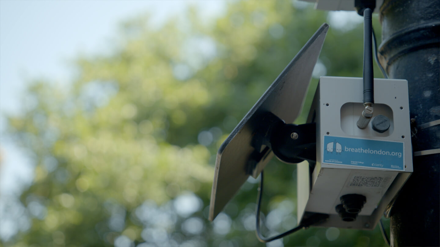 Clarity Movement’s Node-S air quality sensor for ambient air quality monitoring.