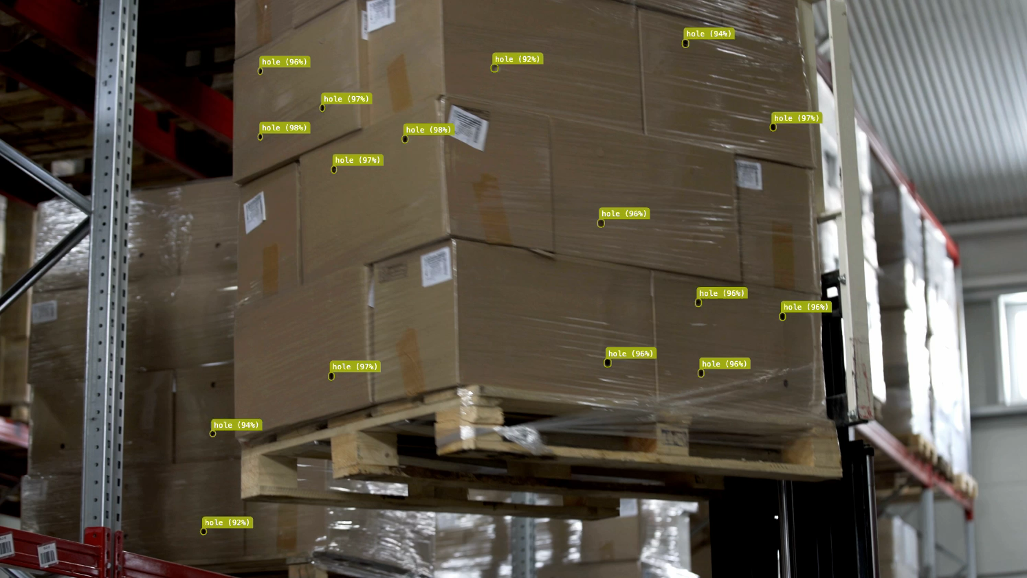 Shipping container with OCR output