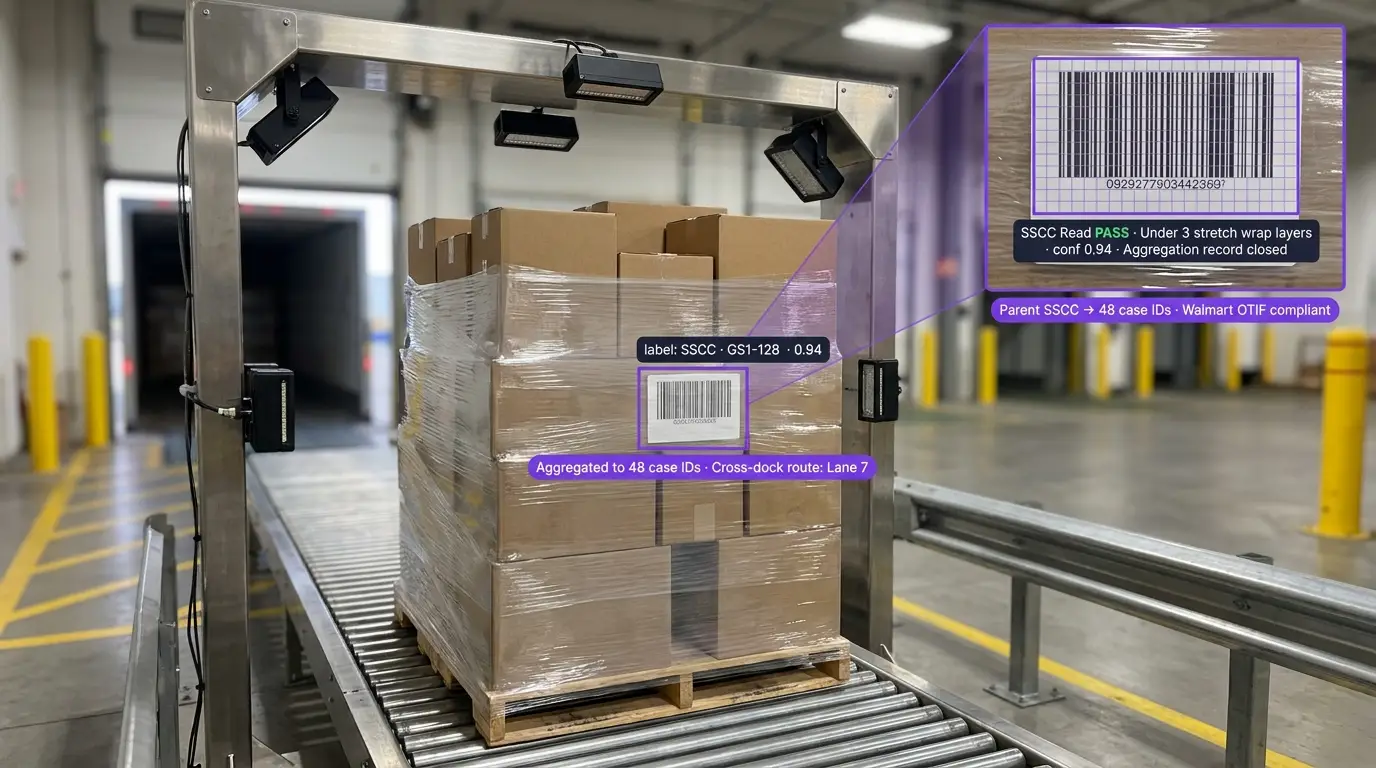 Shipping container with OCR output