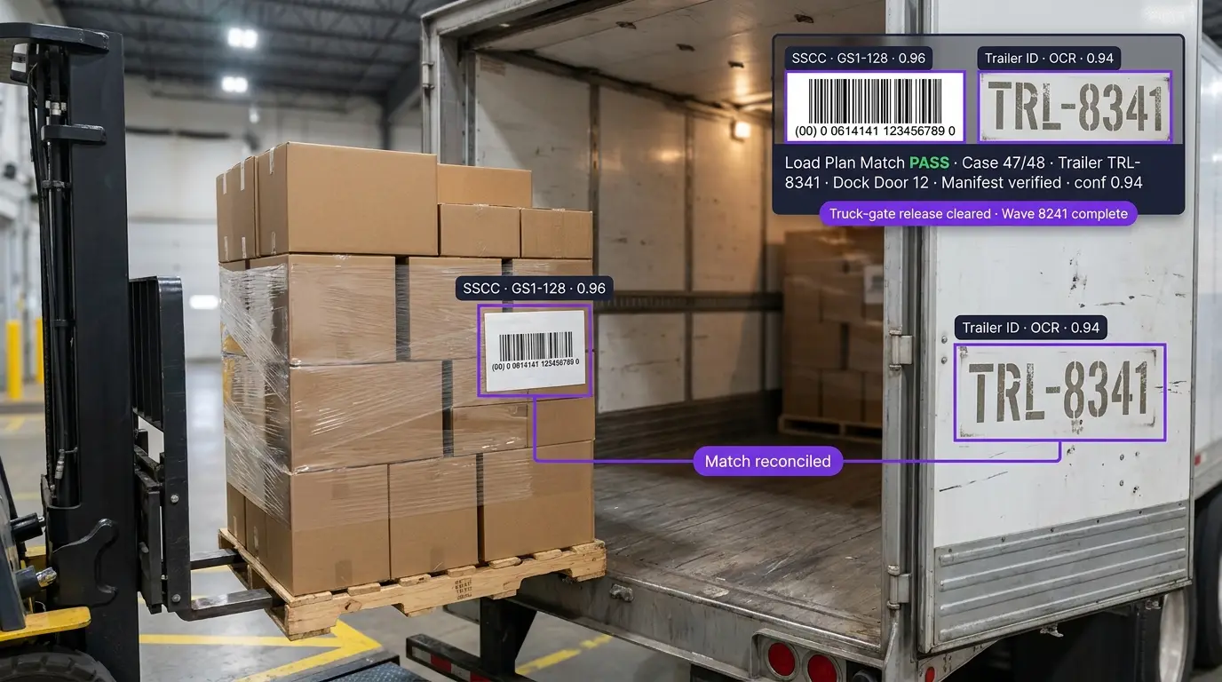 Shipping container with OCR output