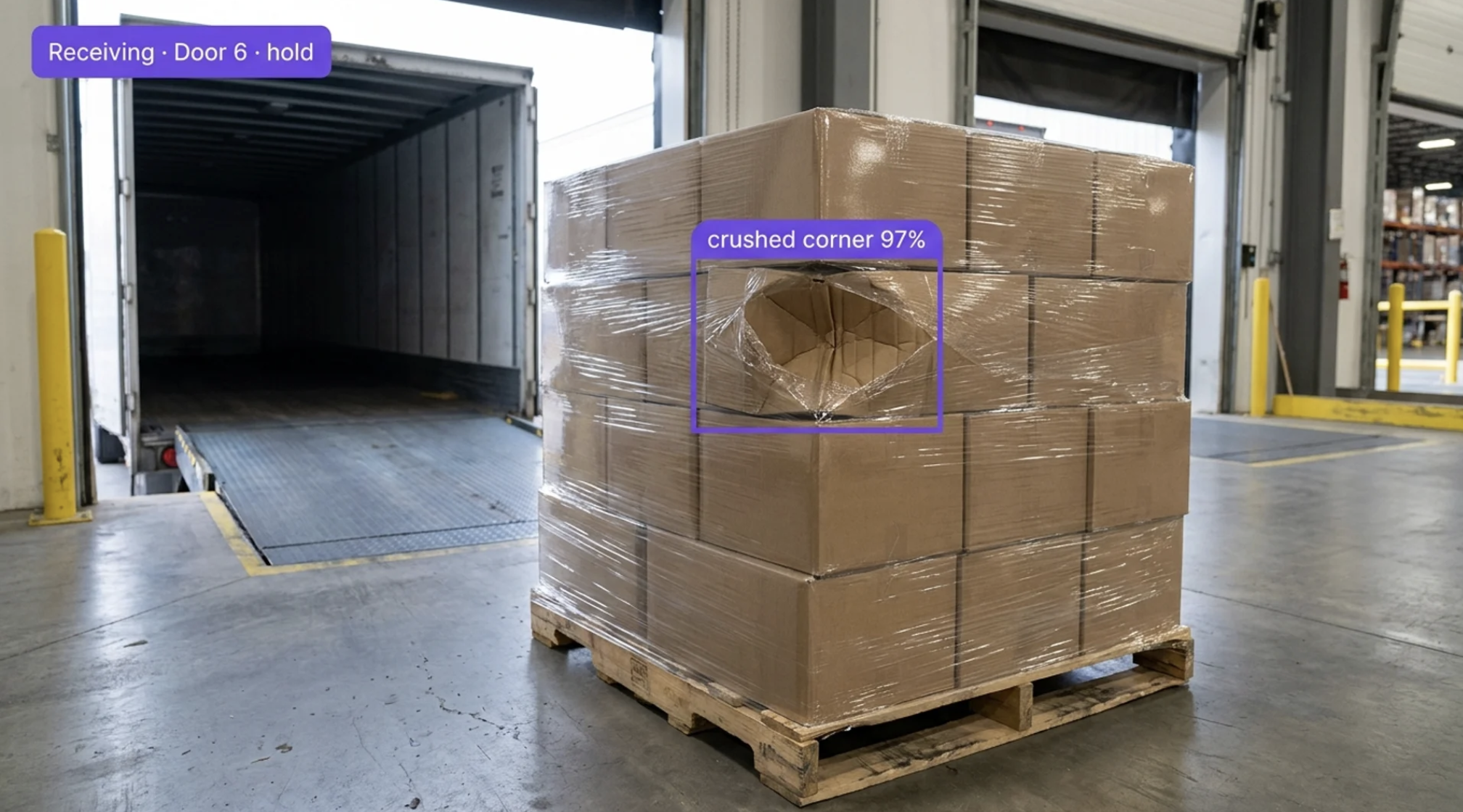 Shipping container with OCR output