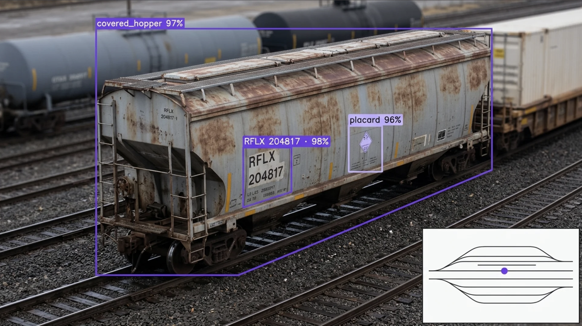 Shipping container with OCR output