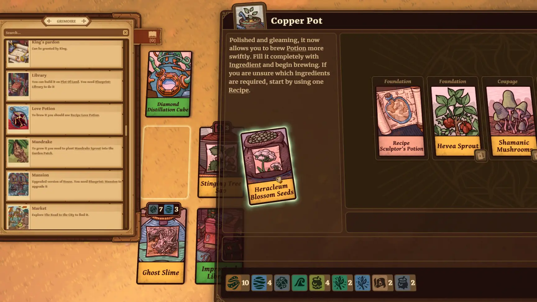 Ways of Alchemy screenshot depicting a crafting process. Game made by RocketBrush Games