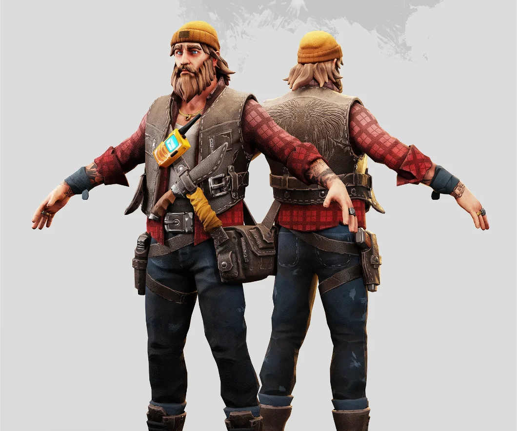 A biker 3D character designed by RocketBrush Studio