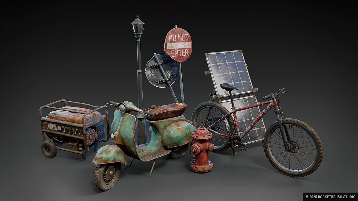 Rusted environment assets modeled and developed by RocketBrush  