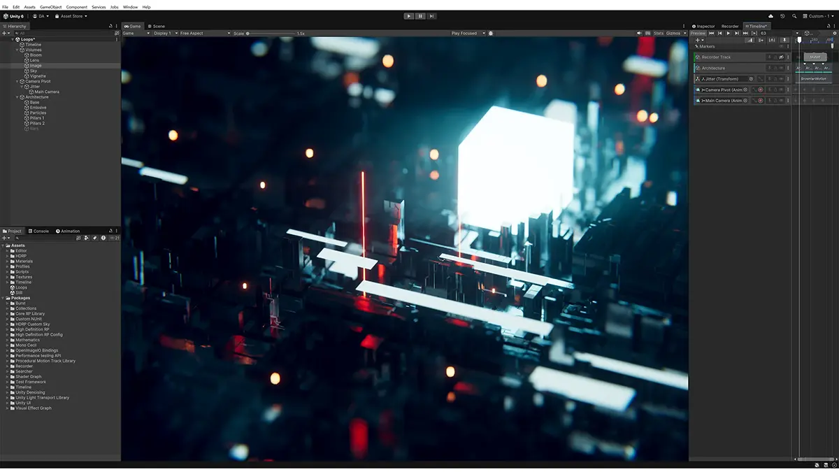 An image depicting the interface of Unity game engine.