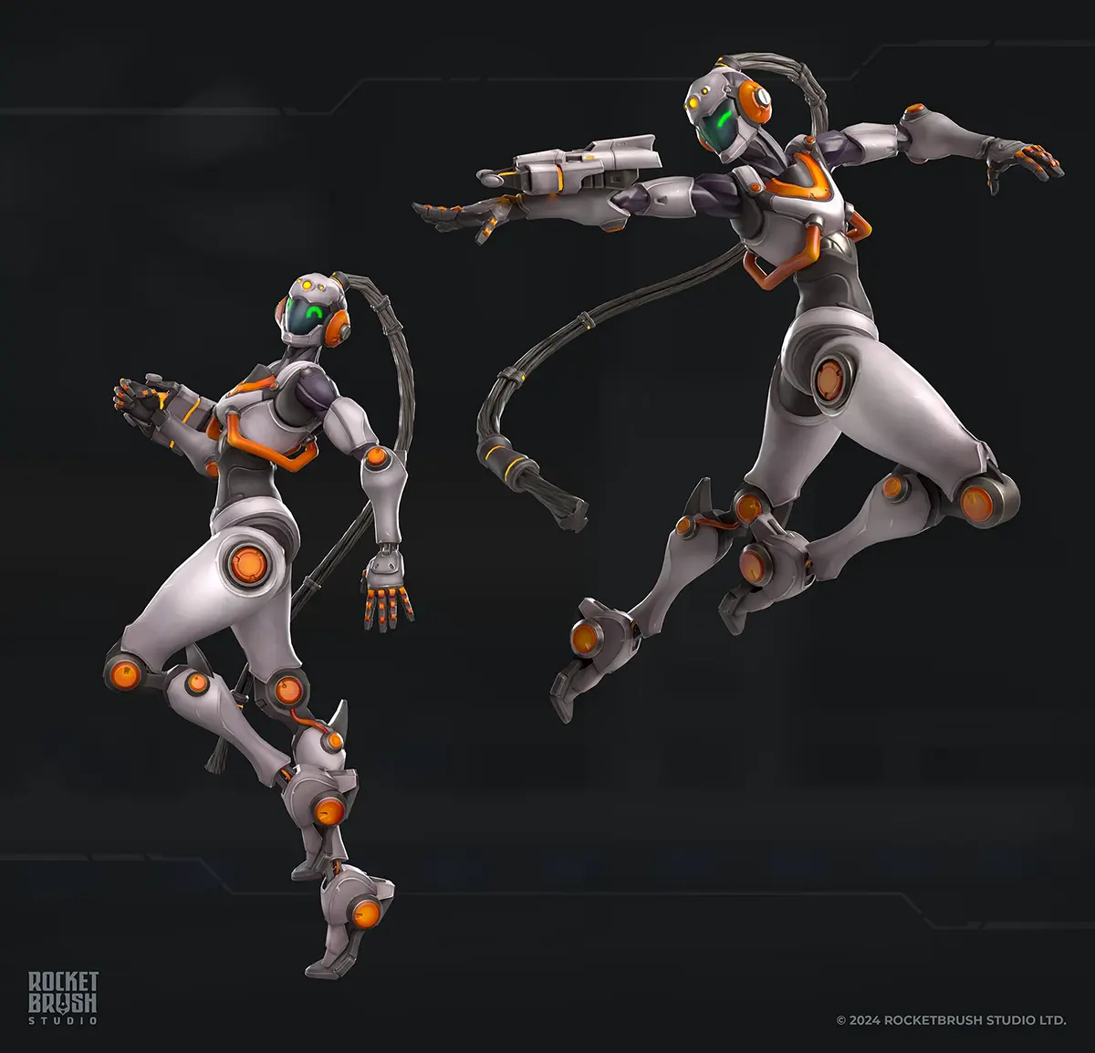 A character with semi-realistic proportions designed by RocketBrush Studio art team. 