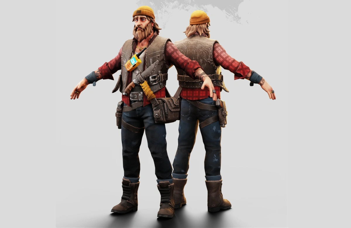3D character model designed for the game prototype No Way Out.