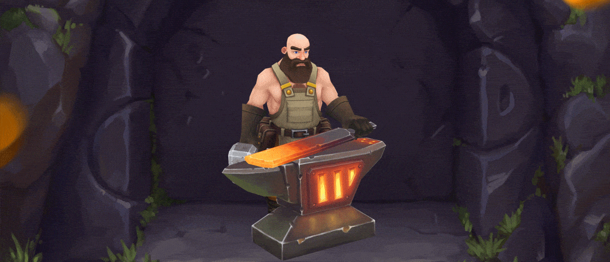 An animated model of a 3D character. 