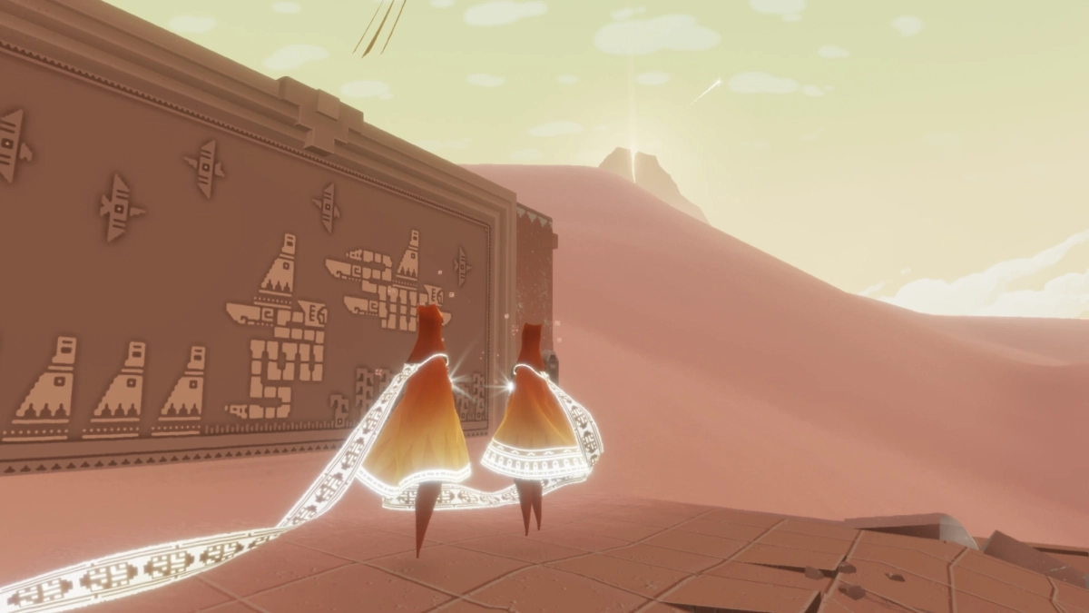 A still from a game designed in minimalist low-poly visual style.