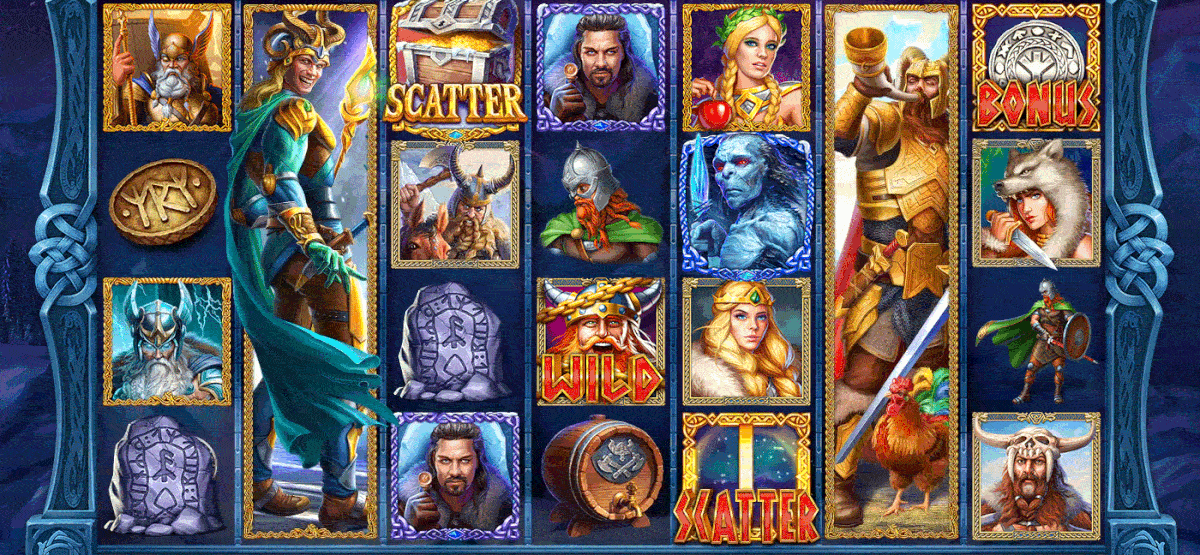 A collection of animated images designed for slot games by Rocket Brush artists.