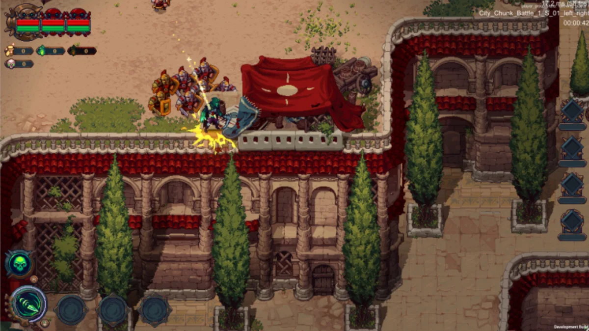 An example of using sprites for creating visual effects in the game.