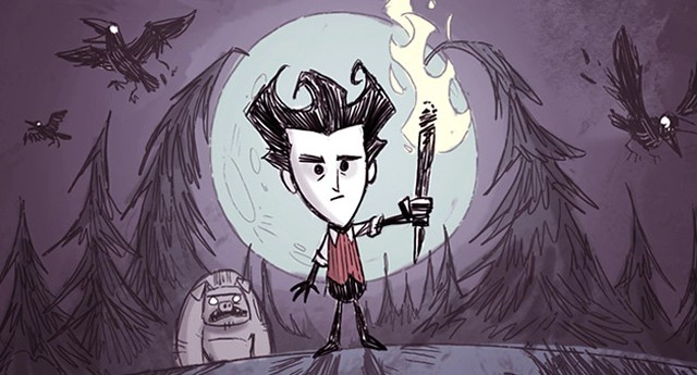 A hand-drawn character from a survival game.