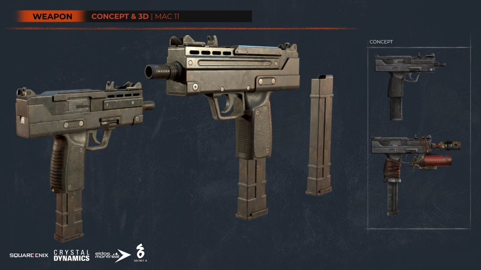 3D modeled realistic weapons designed for an adventure title. 