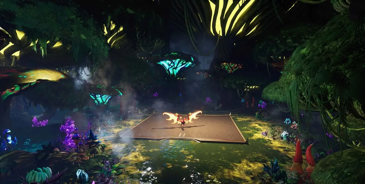 An image of a stylized, fantasy-themed 3D game environment.
