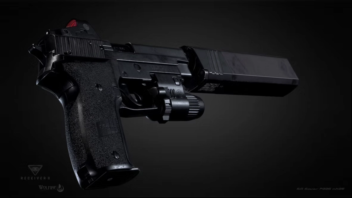 Realistic 3D firearm designed  rendered.