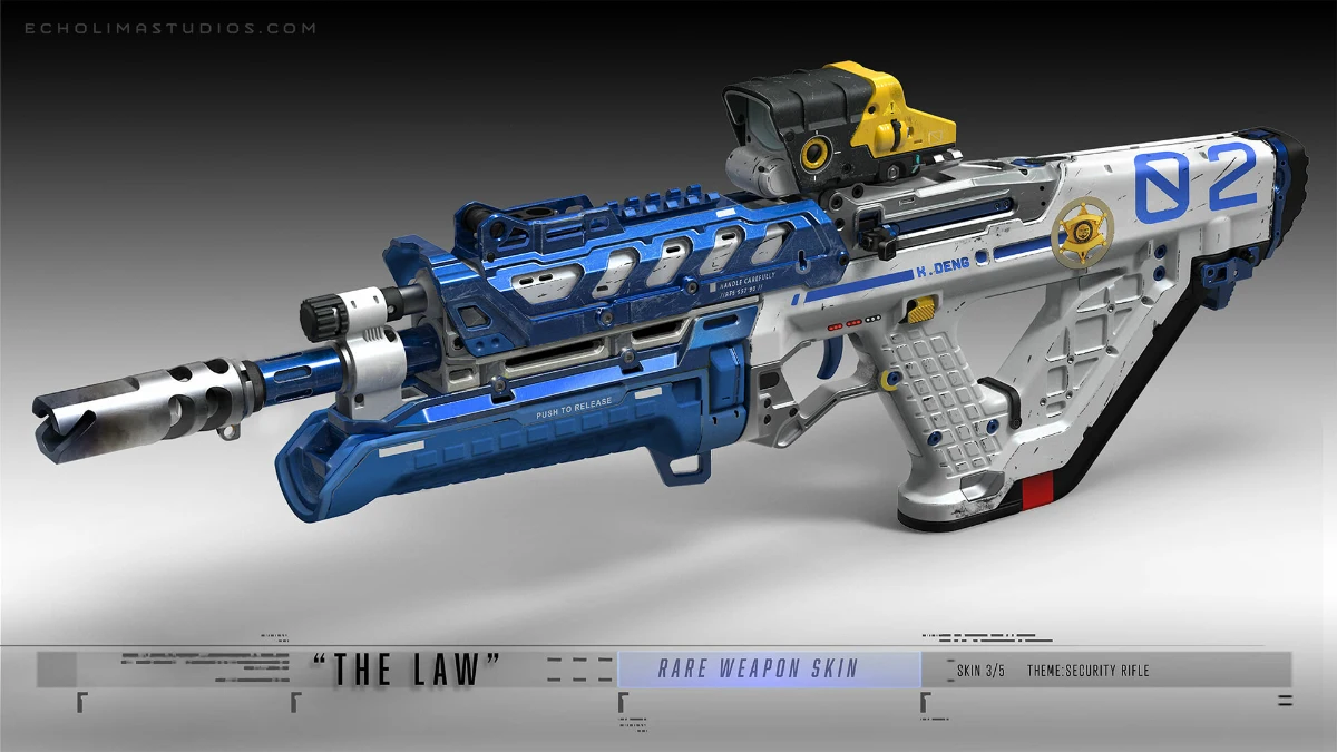 A highly-detailed reskin of a sci-fi weapon.