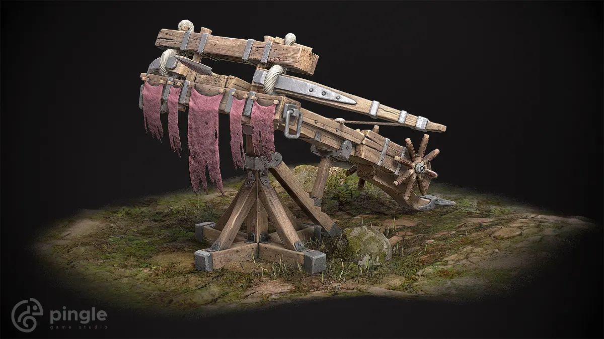Historical range weapon in 3D.