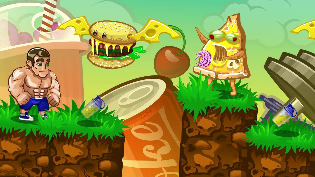 2D gameplay art for a casual game.