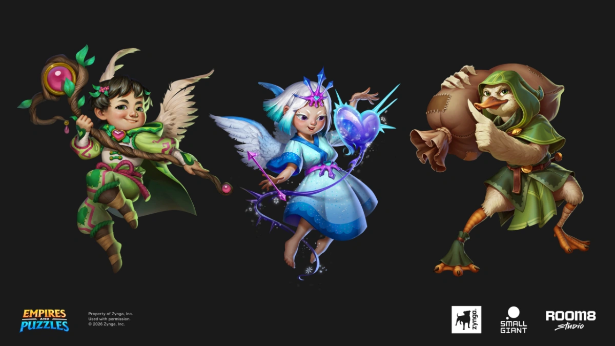 Stylized characters for a cozy game.