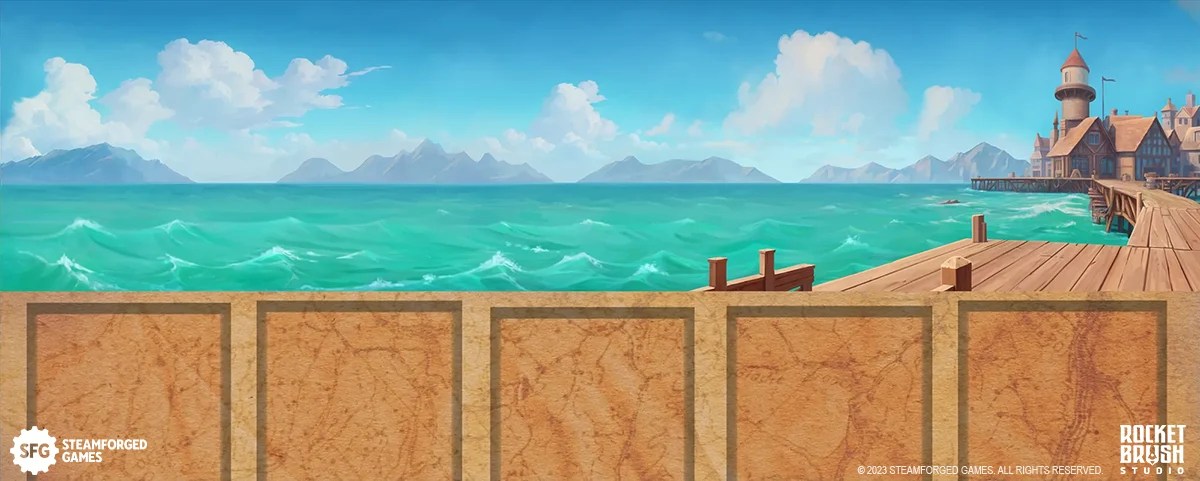 Painterly style game art designed by RocketBrush.