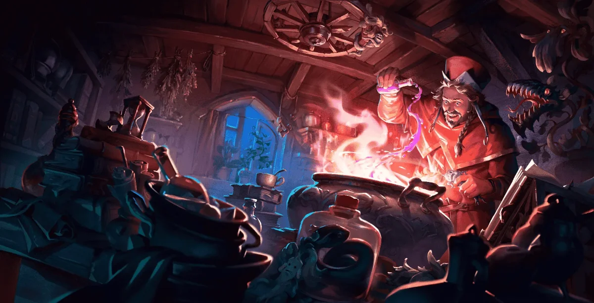 Key art for the game Ways of Alchemy developed by RocketBrush Studio. 