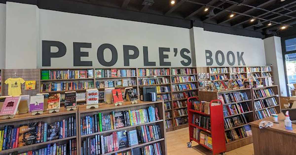 An interior view of People's Book, an independent bookstore in Takoma Park, Maryland