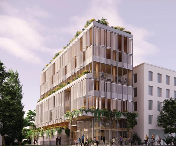 A mockup of a building called Terrace Ways in Los Angeles