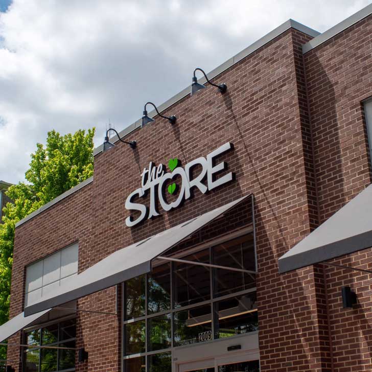 A brick building called "The Store"
