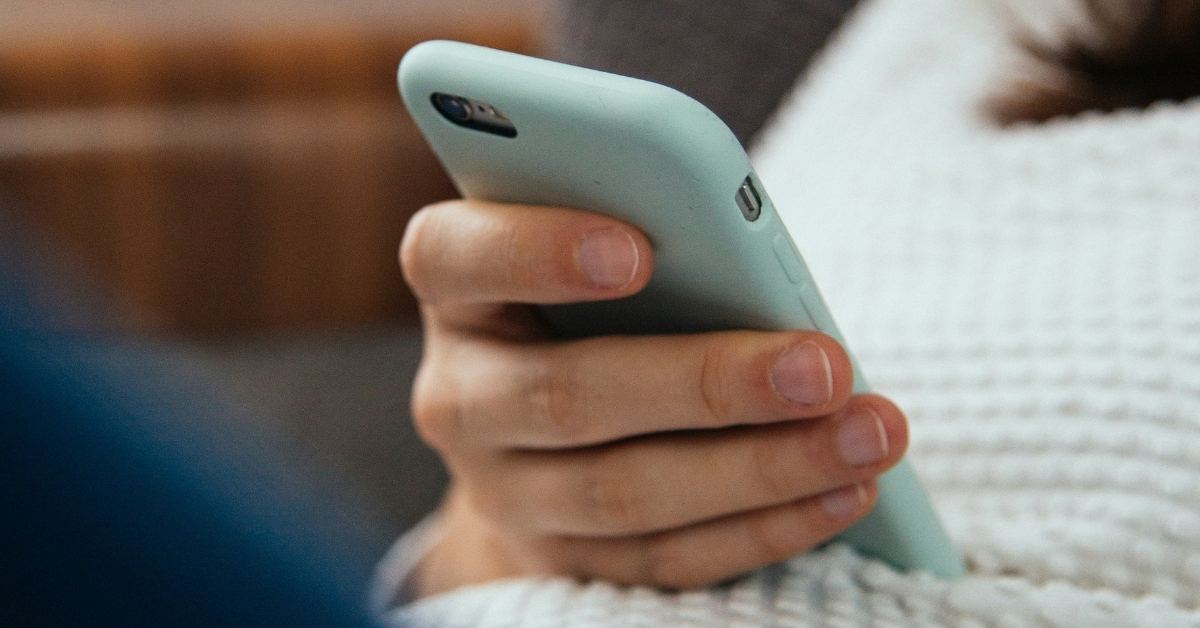 A person using their phone
