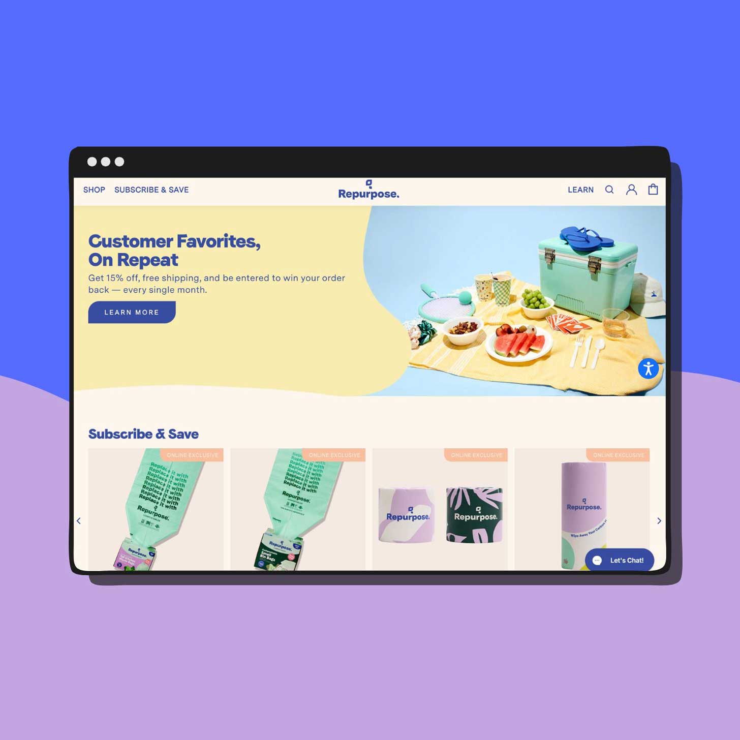 A screenshot of the Repurpose website