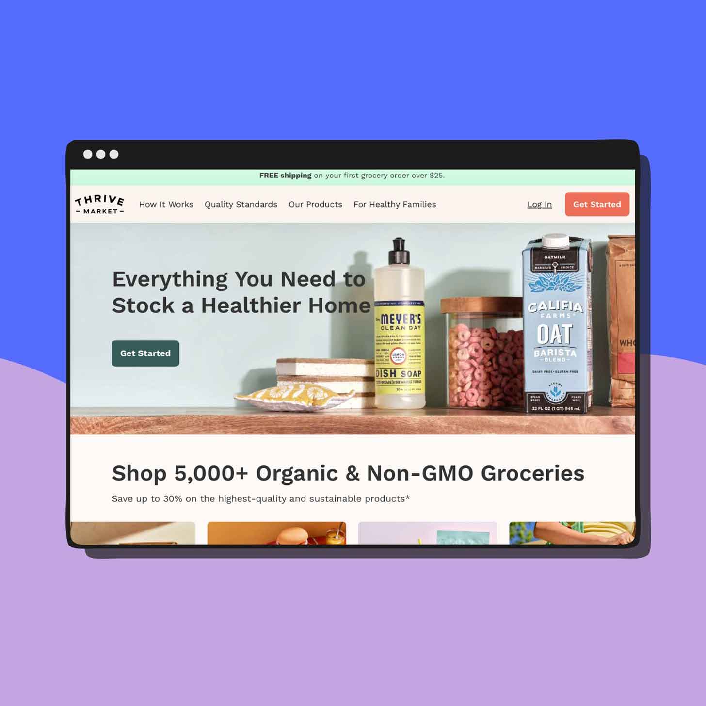 A screenshot of the Thrive Market website