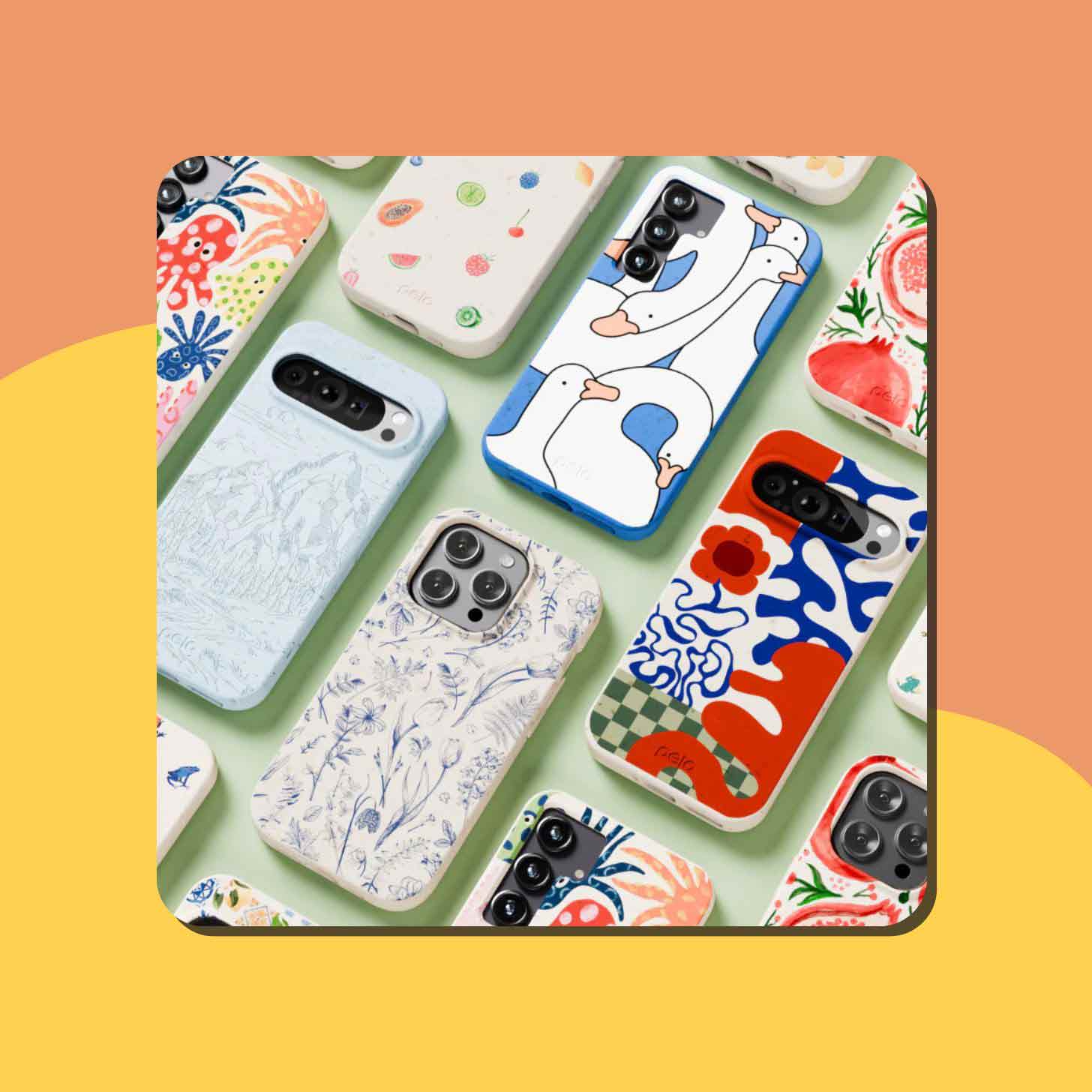 A series of colorful phone cases from Pela
